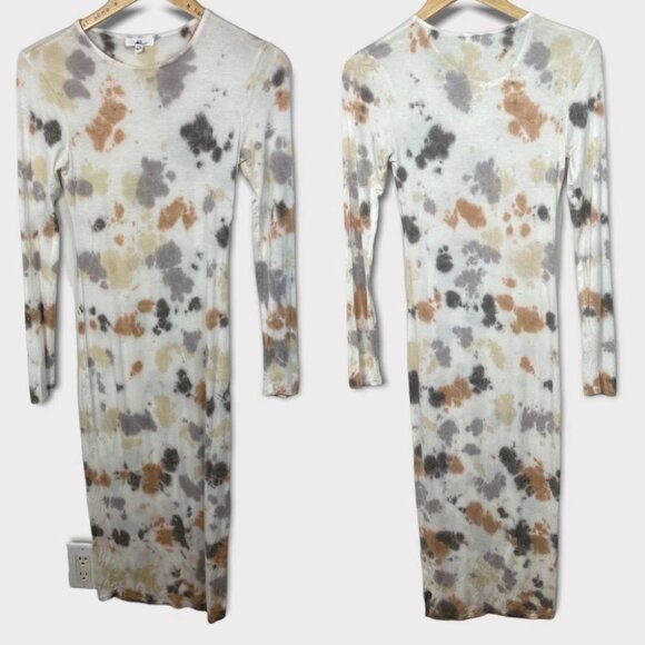 NEW Nordstrom BP Tie Dye Midi Dress Long Sleeves Knit Size XXS 2020 Boho Hippie - Picture 3 of 16